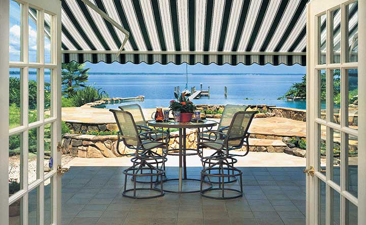Reduce energy consumption with a retractable awning from Sunspaces