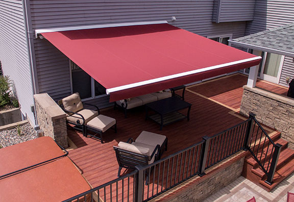 Sunesta retractable awning - red