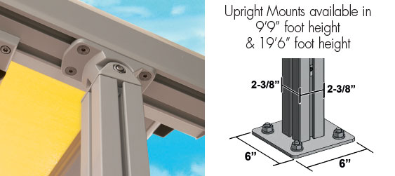 Upright mounts for Sunplus